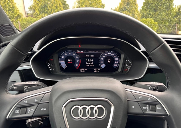 Audi Q3 cena 143000 przebieg: 18542, rok produkcji 2021 z Myślenice małe 781